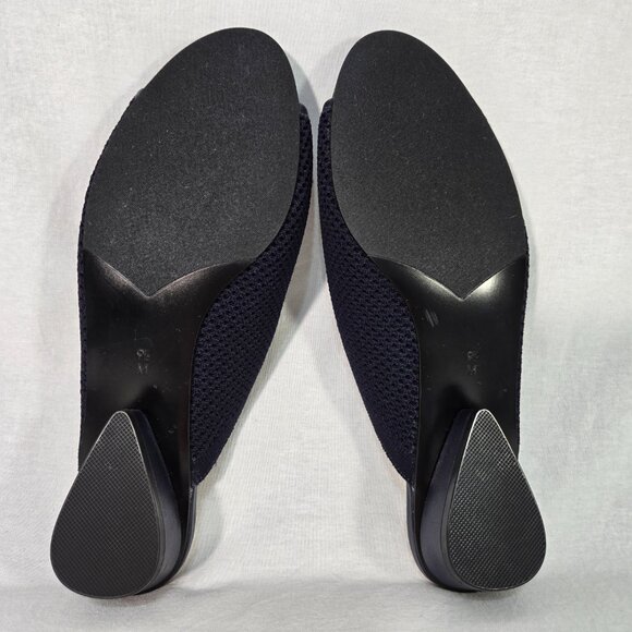 VANELi Finn Minimalist Comfort Blue Stretch Knit Open Toe Heels Size 9.5M New! - Picture 11 of 16